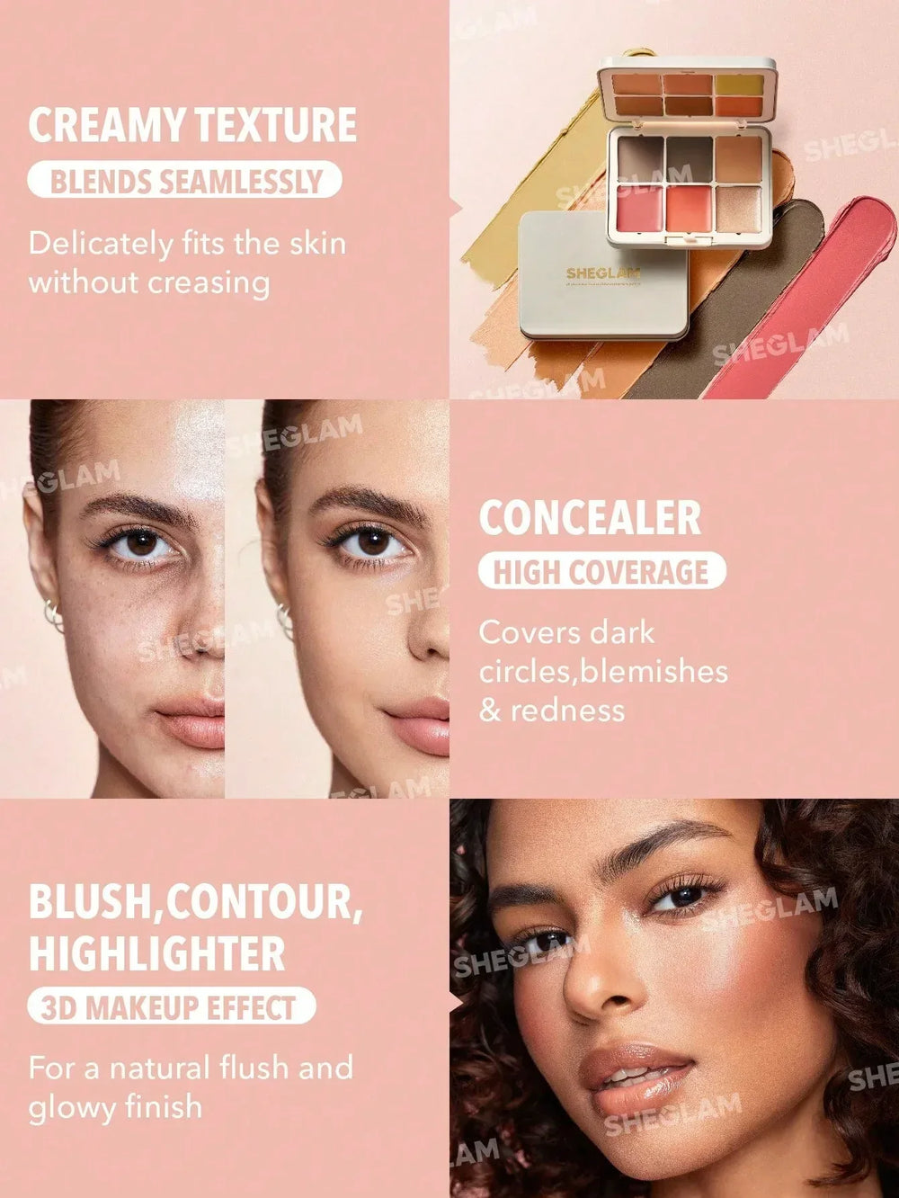 Sheglam- All About That Face Multifunctional Face Palette-Vanilla Sculpt - The Beauty League Pakistan