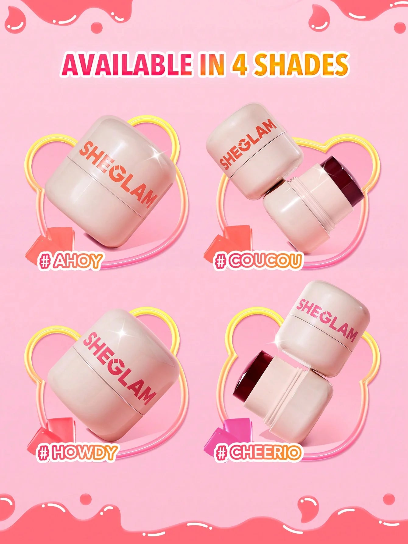 Sheglam- Jelly- Licious Hydrating Lip & Blush Tint-CHEERIO