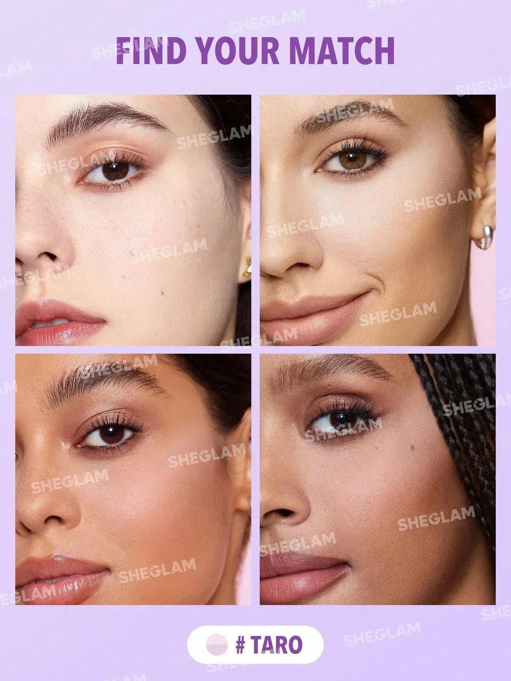 SHEGLAM Insta-Ready Face & Under Eye Setting Powder Duo-Taro 2 In 1 - The Beauty League Pakistan