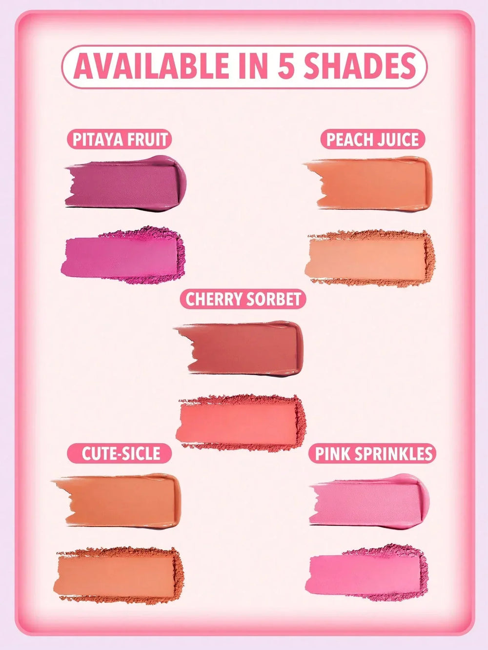 Sheglam- CHEEK 2 CHEEK BLUSH DUO-PINK SPRINKLES- Peach Juice - The Beauty League Pakistan