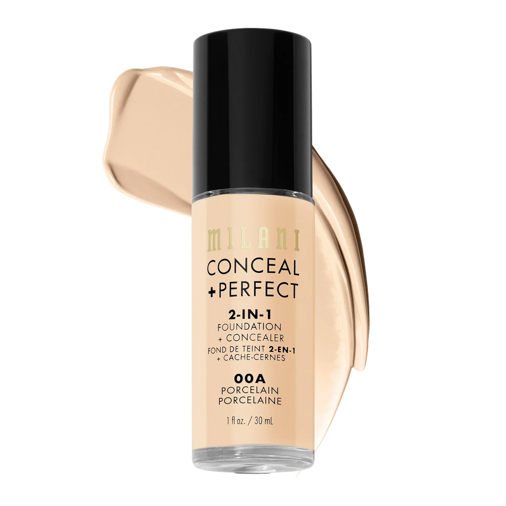 Milani- Conceal + Perfect 2-IN-1 Foundation + Concealer- 00A Porcelain - The Beauty League Pakistan