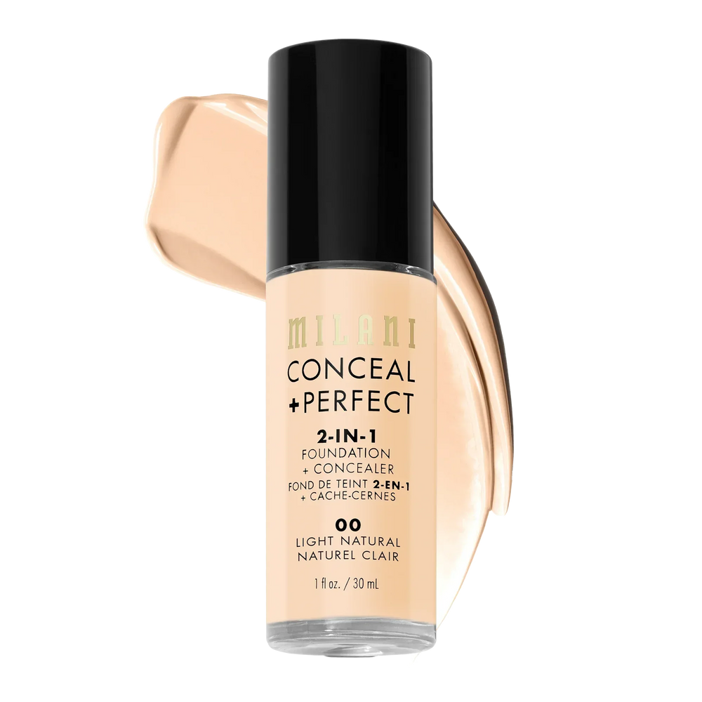 Milani- Conceal + Perfect 2-IN-1 Foundation + Concealer- 00 Light Natural - The Beauty League Pakistan