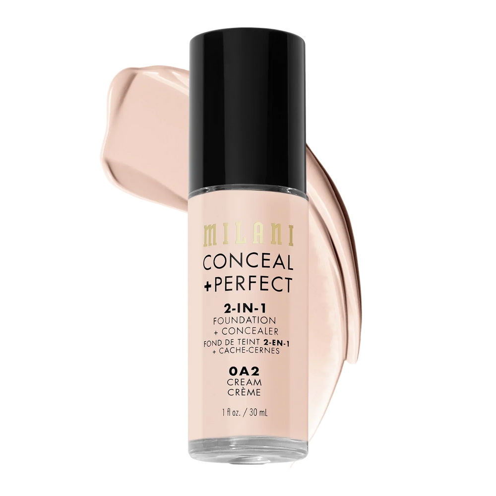 Milani- Conceal + Perfect 2-IN-1 Foundation + Concealer- 0A2 Cream - The Beauty League Pakistan