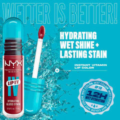 NYX- Lip I.V. Hydrating Lip Gloss Stain- 09 Blush Rush