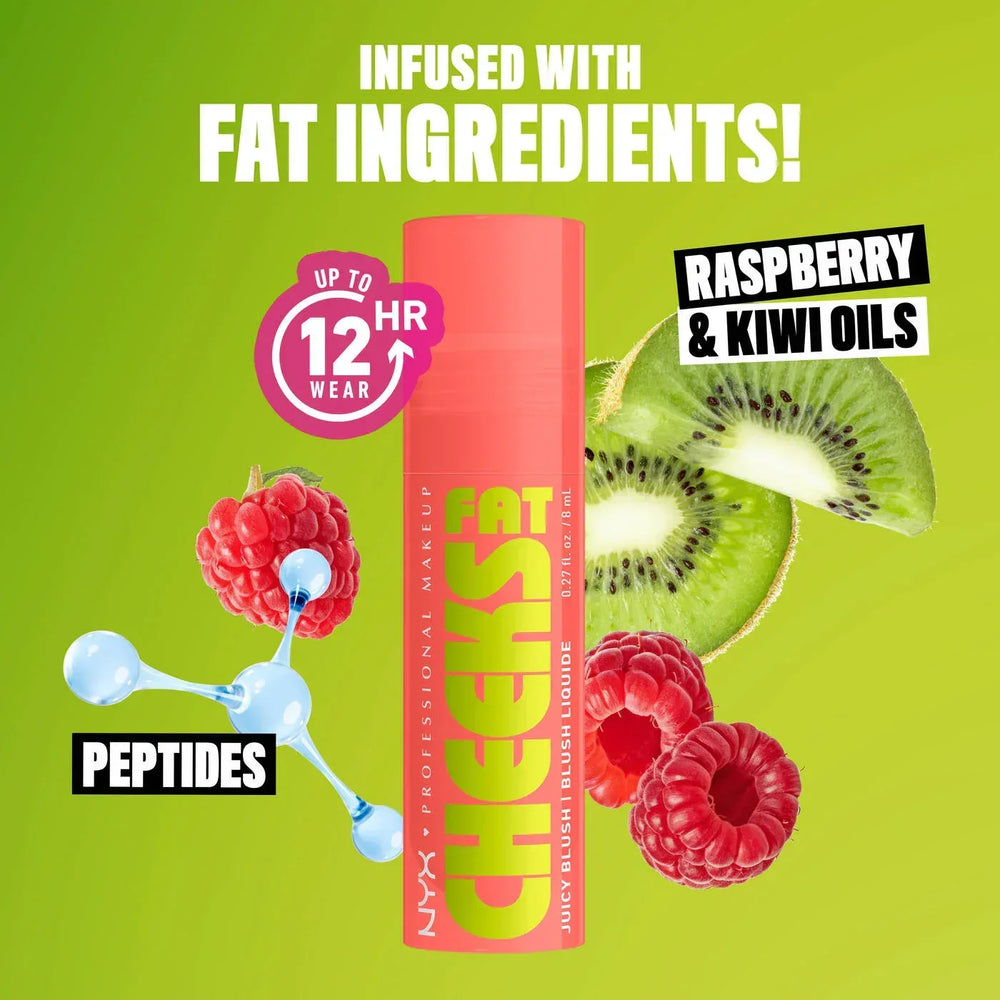 Nyx- Fat Cheeks Juicy Liquid Blush- Papaya Plump - The Beauty League Pakistan