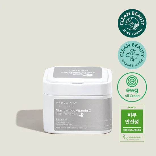 Mary & May- Niacinamide Vitamin C Brightening Mask (30ea) - The Beauty League Pakistan