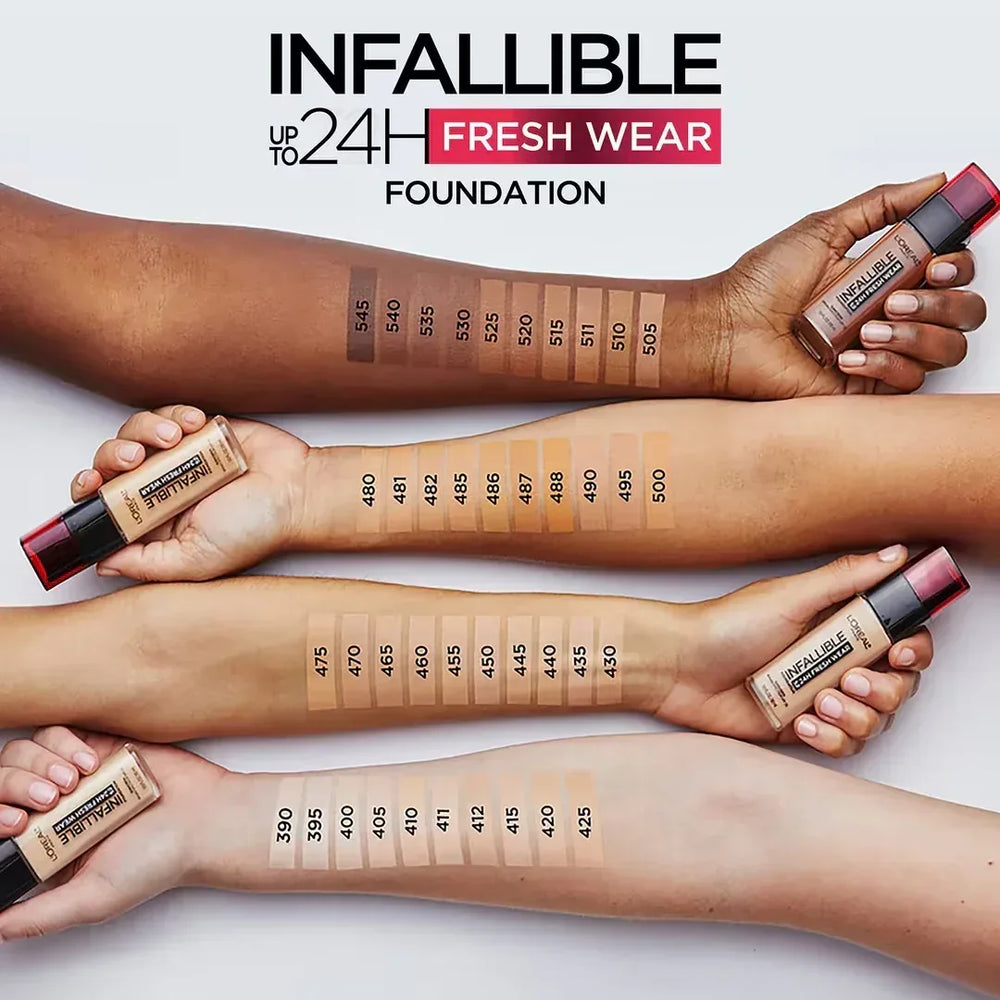 L'Oréal Paris- Infallible Fresh Wear 24HR Foundation- 430 Ivory Buff (USA) - The Beauty League Pakistan