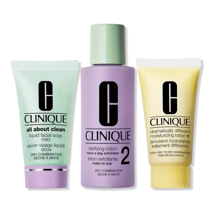 Clinique- Skin School Supplies: Cleanser Refresher Course Set - Dry Combination - The Beauty League Pakistan