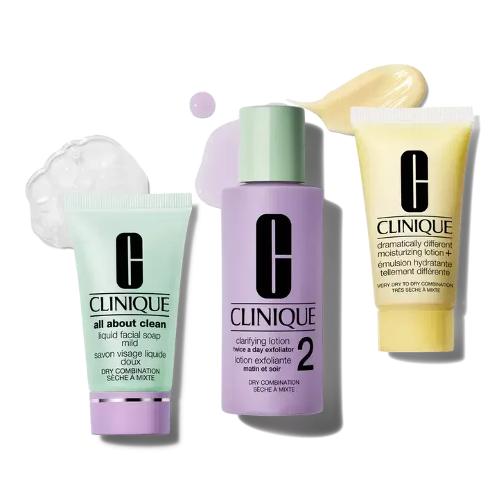 Clinique- Skin School Supplies: Cleanser Refresher Course Set - Dry Combination - The Beauty League Pakistan