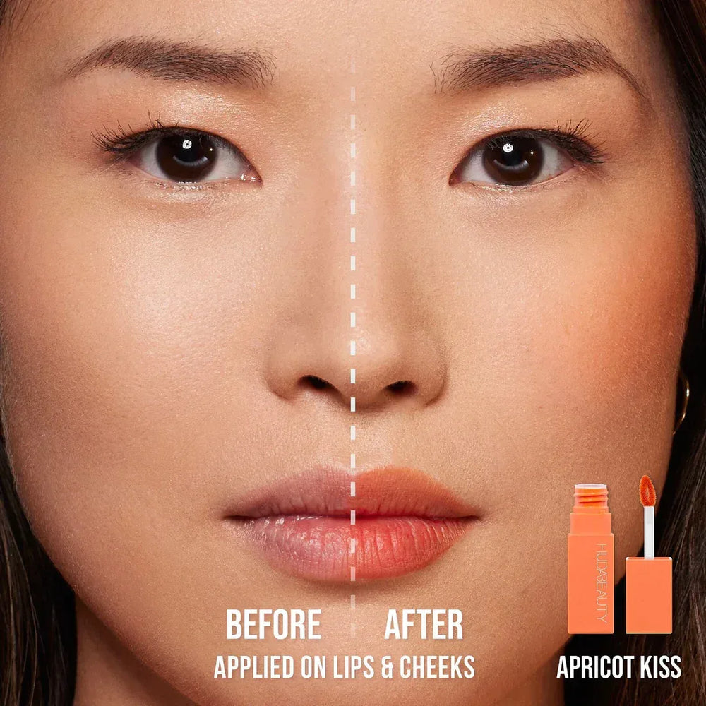 HUDA BEAUTY Lip Blush Cream Lip & Cheek Stain Color- Apricot Kiss - The Beauty League Pakistan