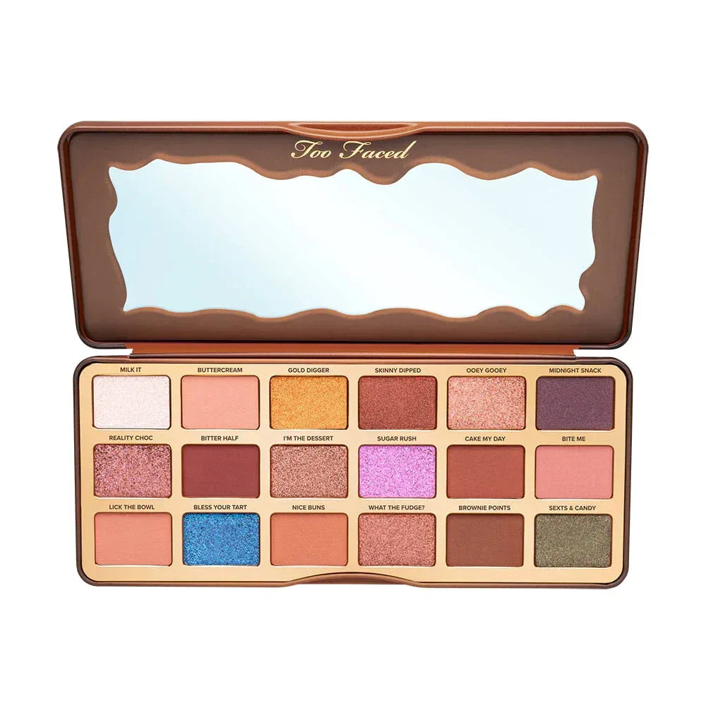 Too Faced- Better Than Chocolate Cocoa-Infused Eye Shadow Palette - The Beauty League Pakistan
