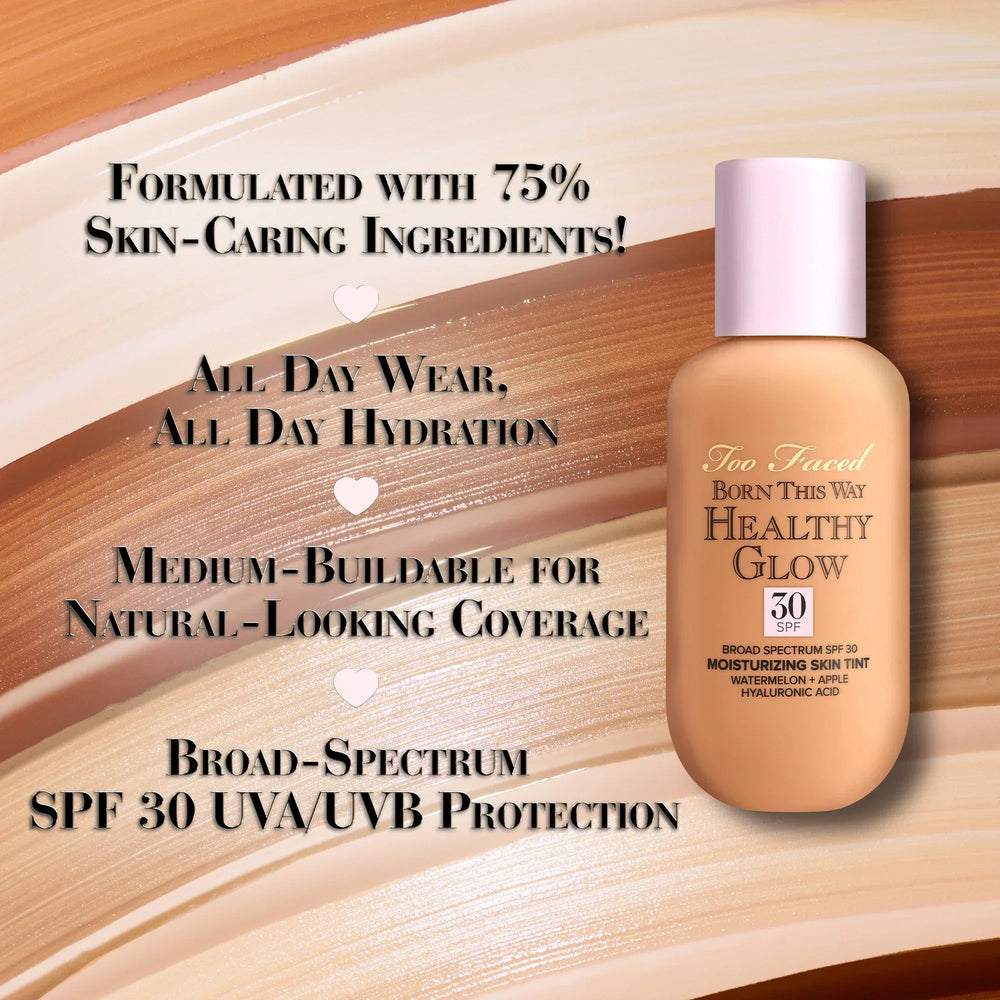 Too Faced- Born This Way Healthy Glow Skin Tint Foundation- Porcelain - The Beauty League Pakistan