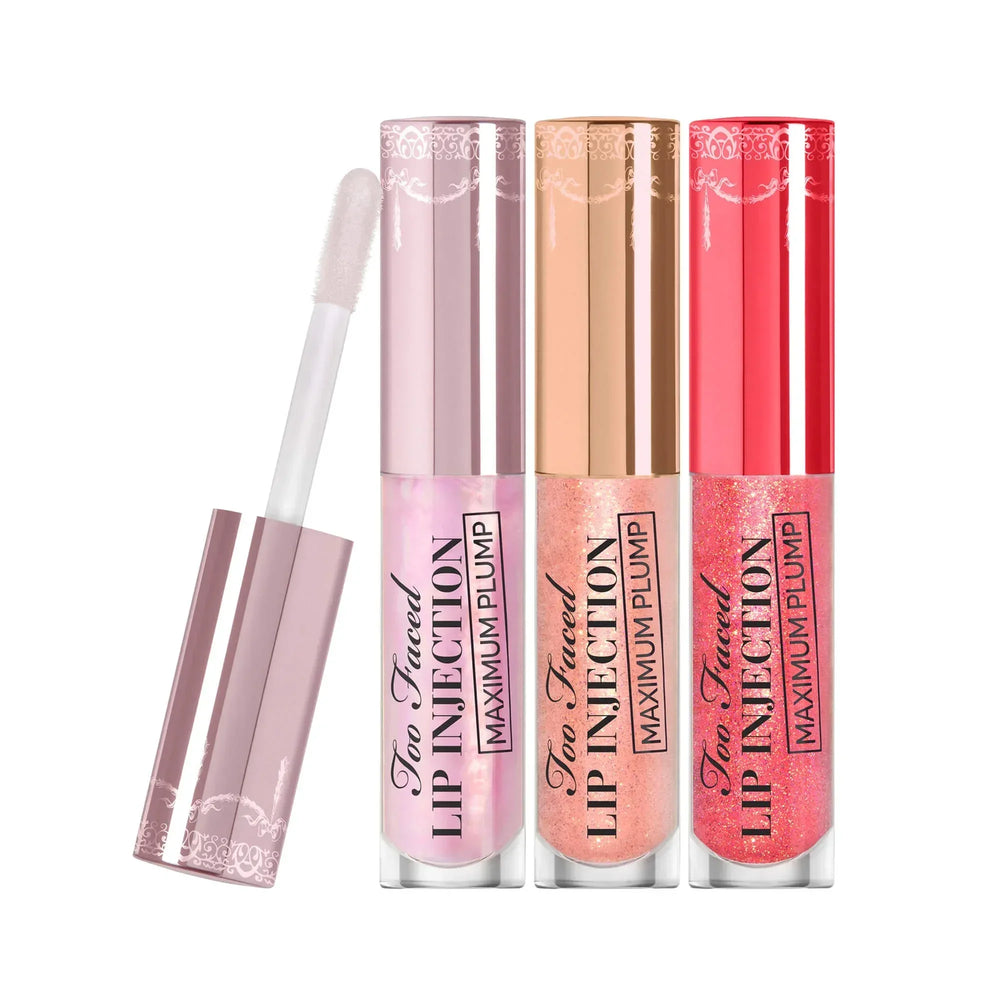 Too Faced- Plump & Pretty Kisses: Travel Size Lip Plumper Gloss Trio Set - The Beauty League Pakistan