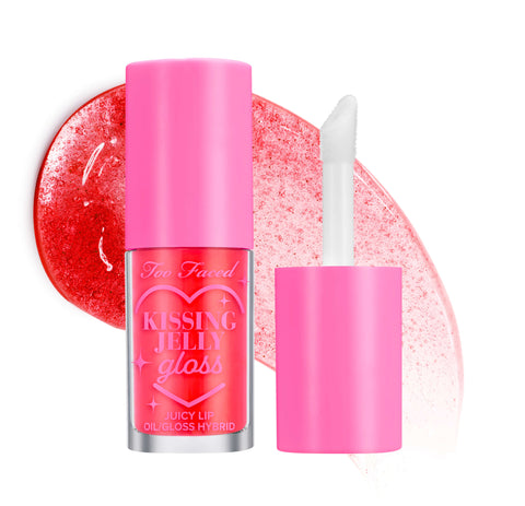 Too Faced Kissing Jelly Hydrating Lip Oil Gloss- Sour Watermelon