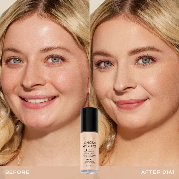 Milani- Conceal + Perfect 2-IN-1 Foundation + Concealer- 01A1 Nude Ivory - The Beauty League Pakistan