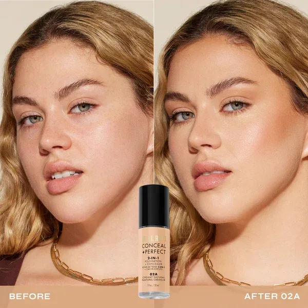 Milani- Conceal + Perfect 2-IN-1 Foundation + Concealer- 02A Creamy Natural - The Beauty League Pakistan