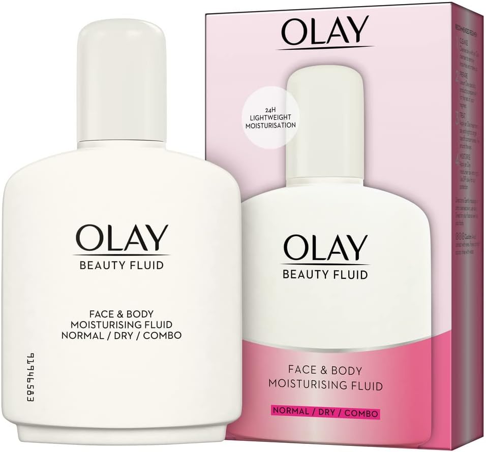 Olay Beauty Fluid Face And Body Moisturiser, with glycerin, 200 ml (UK)