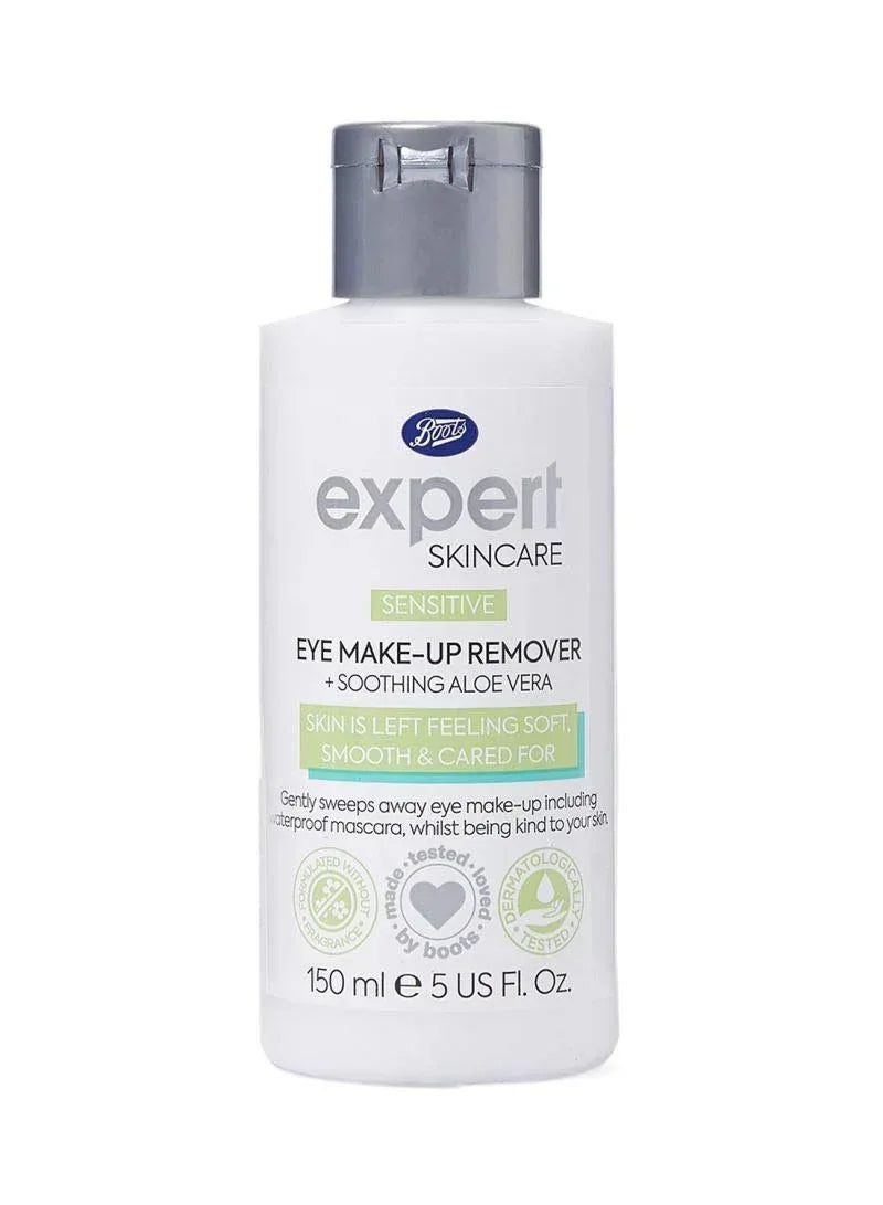 Boots Expert Sensitive Eye Make-Up Remover Plus Soothing Aloe Vera(150ml) - The Beauty League Pakistan