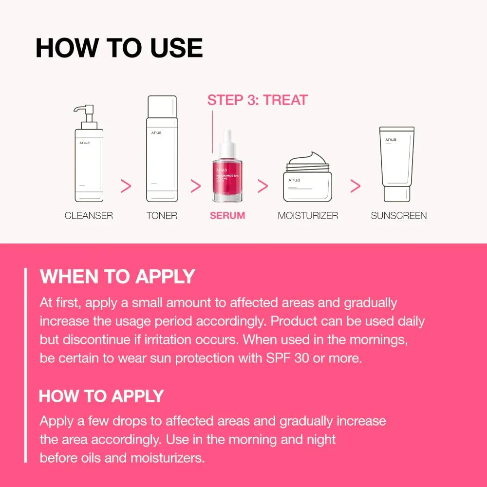 Anua Niacinamide 10% + TXA 4% Serum- 30ml - The Beauty League Pakistan