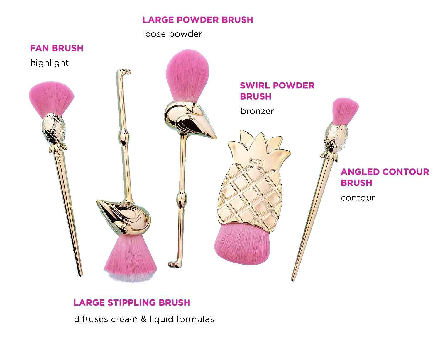 Tarte Let's Flamingle 5 Piece Brush Set