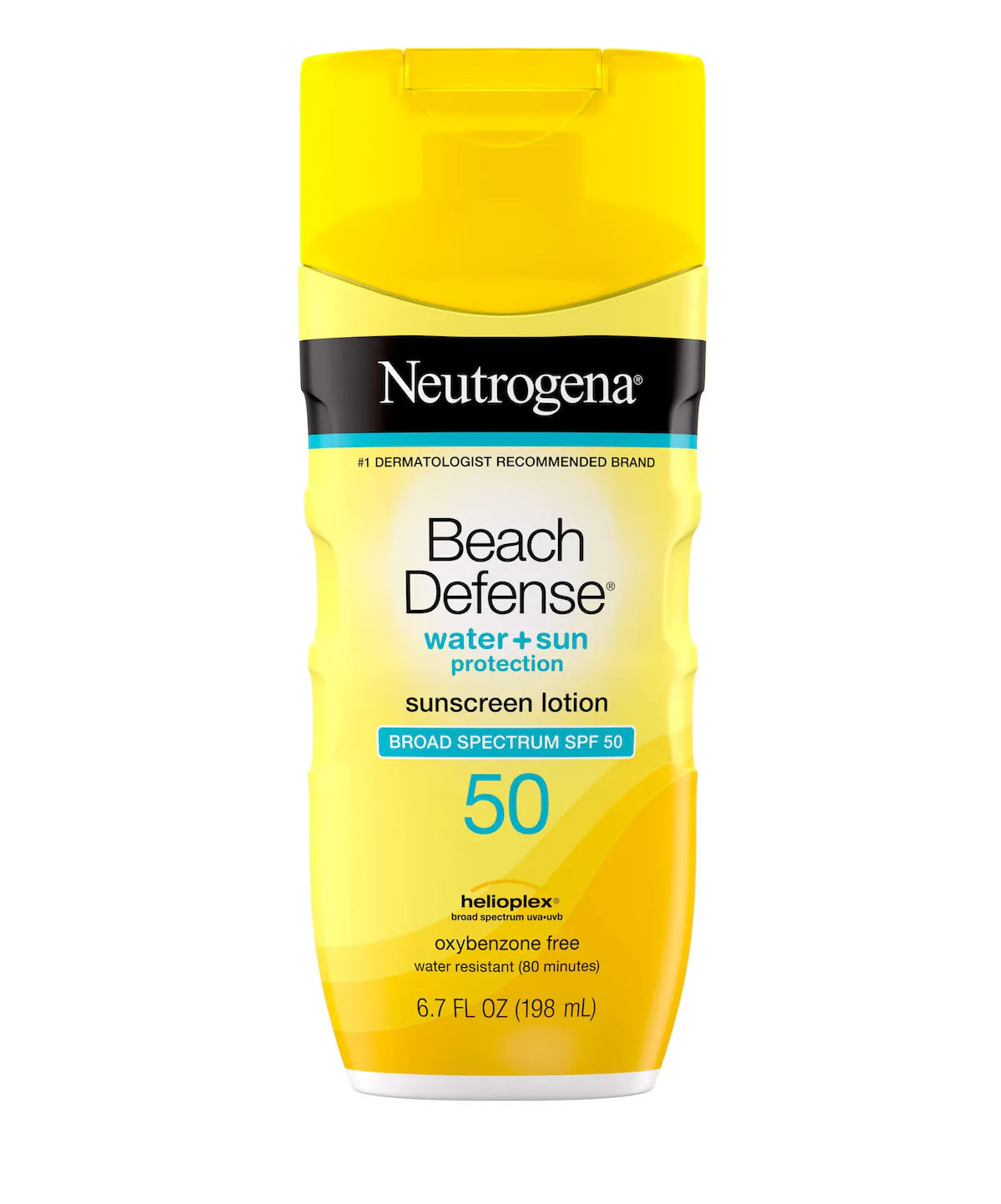 Neutrogena Beach Defense Water + Sun Protection Sunscreen Lotion Broad Spectrum SPF 50 6.7 Fl.OZ (198ml)