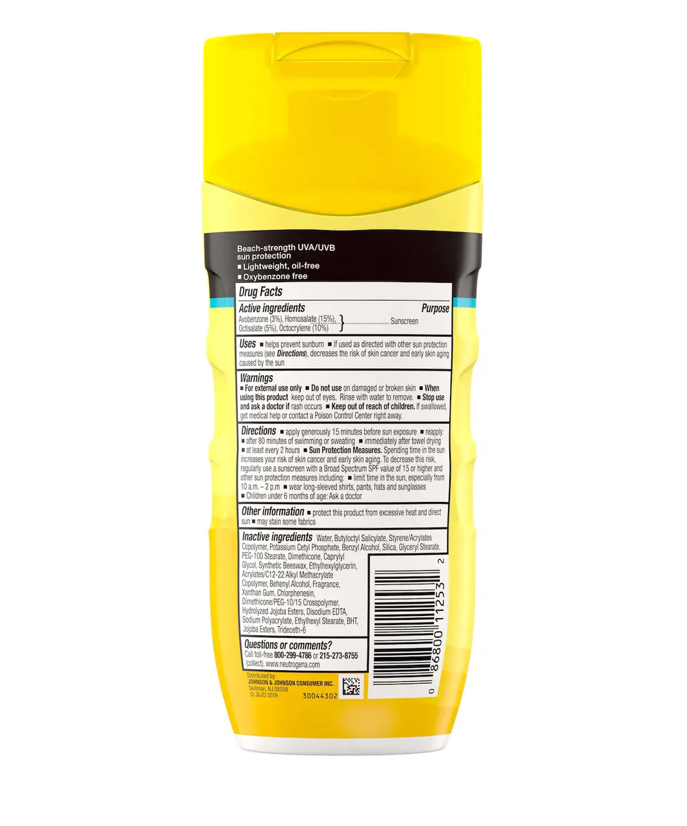 Neutrogena Beach Defense Water + Sun Protection Sunscreen Lotion Broad Spectrum SPF 50 6.7 Fl.OZ (198ml) - The Beauty League Pakistan