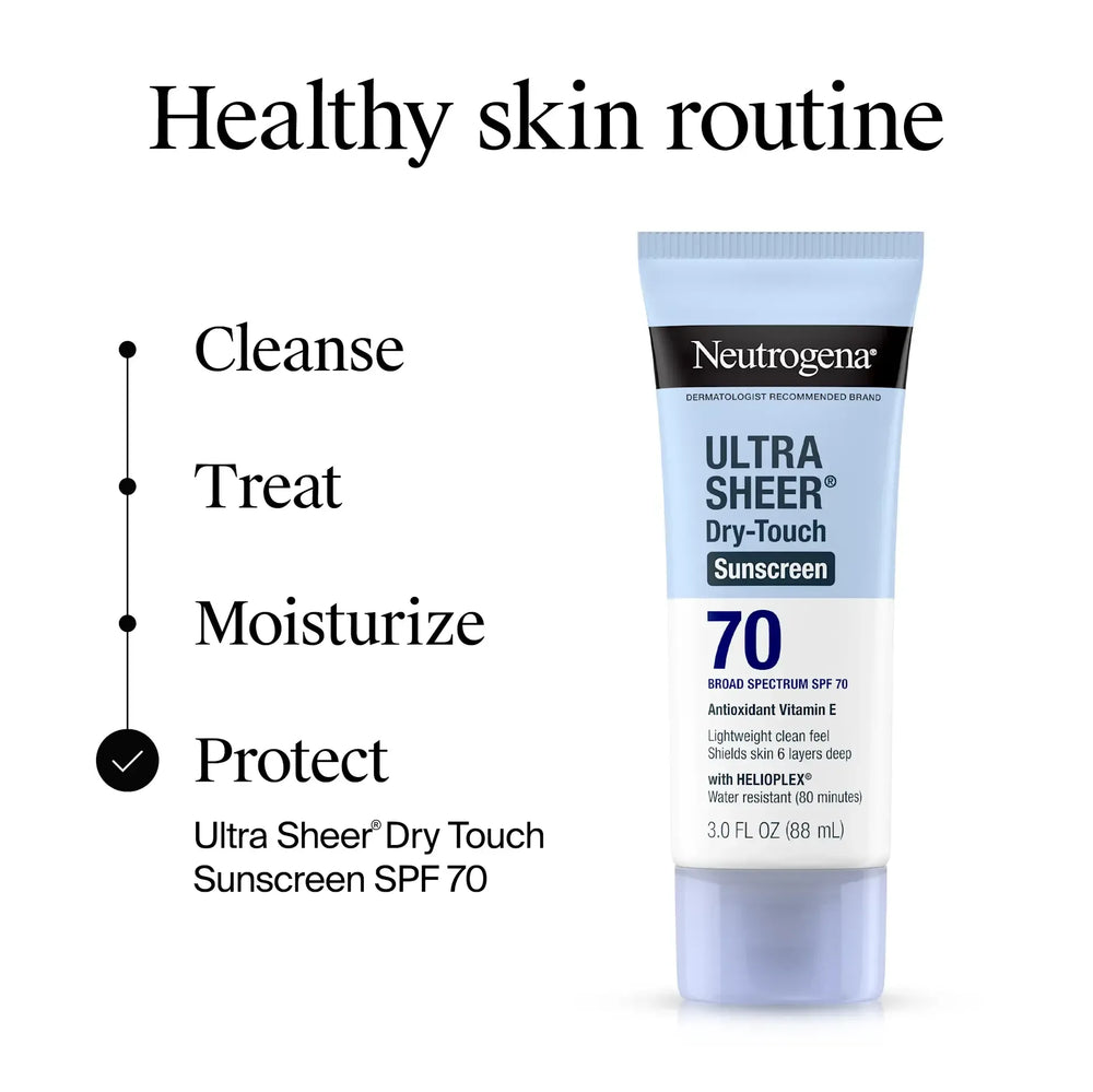 Neutrogena® Ultra Sheer® Dry-Touch Sunscreen Lotion Broad Spectrum SPF 70 - The Beauty League Pakistan