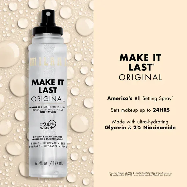 Milani- MAKE IT LAST ORIGINAL - NATURAL FINISH SETTING SPRAY JUMBO SIZE 117ML - The Beauty League Pakistan