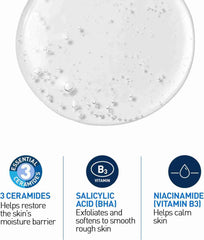 CeraVe Fragrance-Free SA Smoothing Cleanser Dry, For Rough Bumpy Skin, 473ml