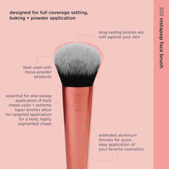Real Techniques Instapop Face Makeup Brush for Foundation or Powder (202)