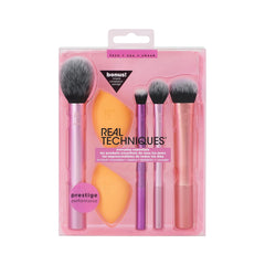 Real Techniques- Everyday Essentials Makeup Brush Set with Bonus Miracle Complexion Sponge