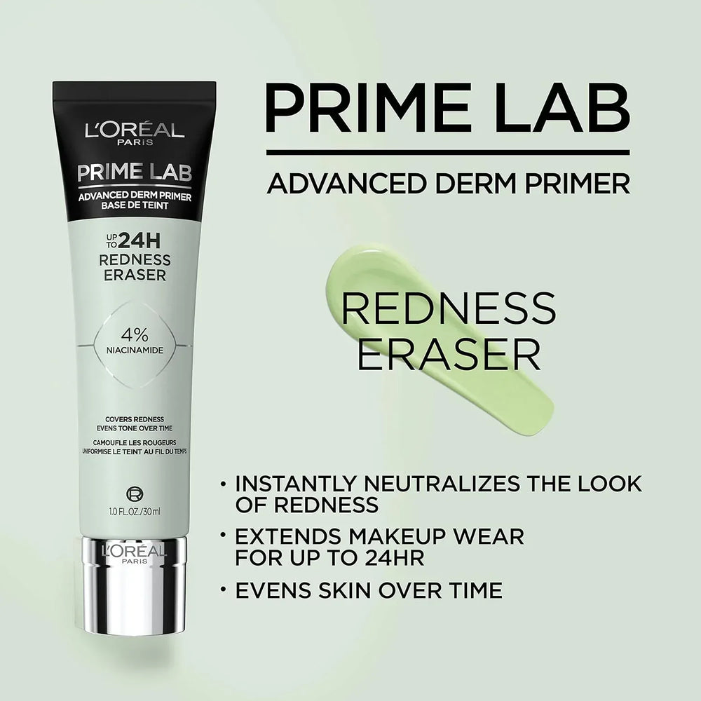 L'Oreal Paris Prime Lab Up to 24H Redness Eraser Face Primer - The Beauty League Pakistan