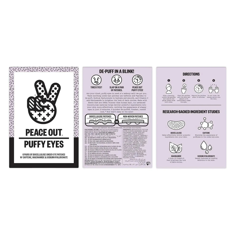 Peace Out- Puffy Eyes Patches - The Beauty League Pakistan