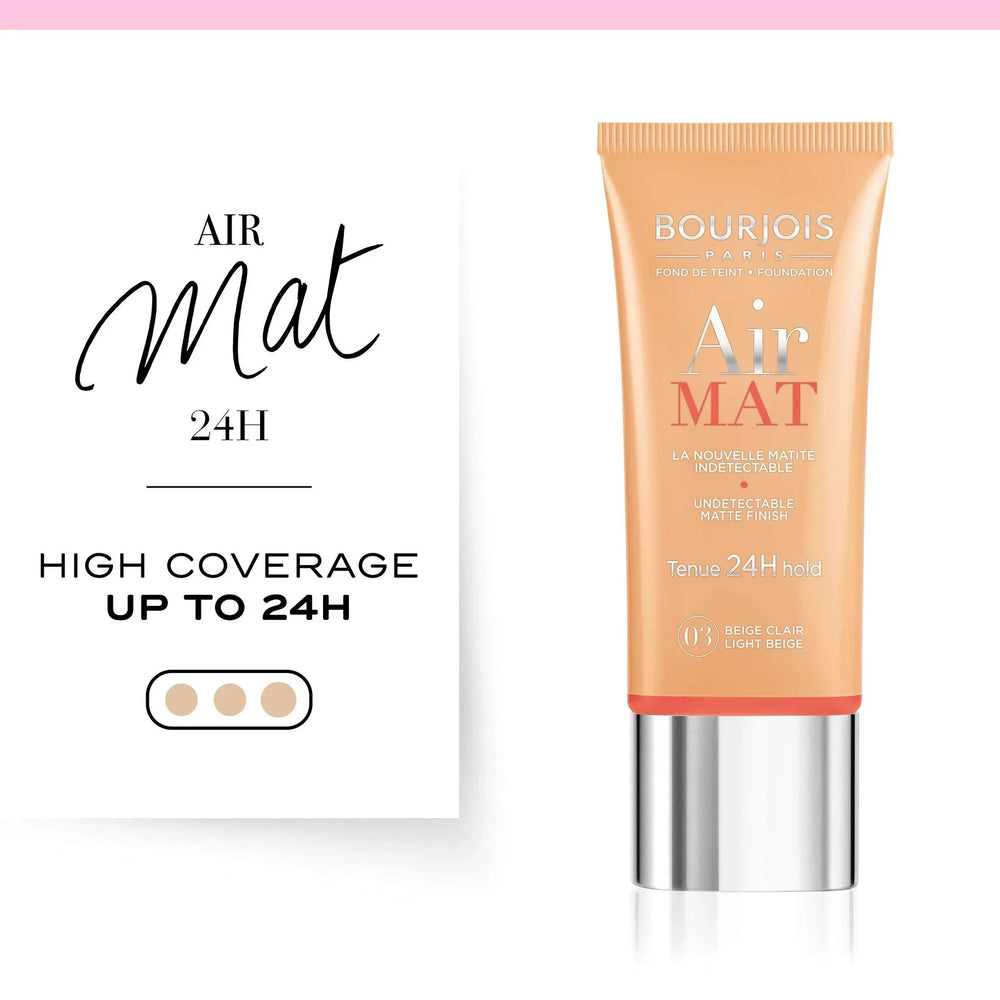 Bourjois Air Mat Foundation, 03 Beige Clair/Light Beige - The Beauty League Pakistan