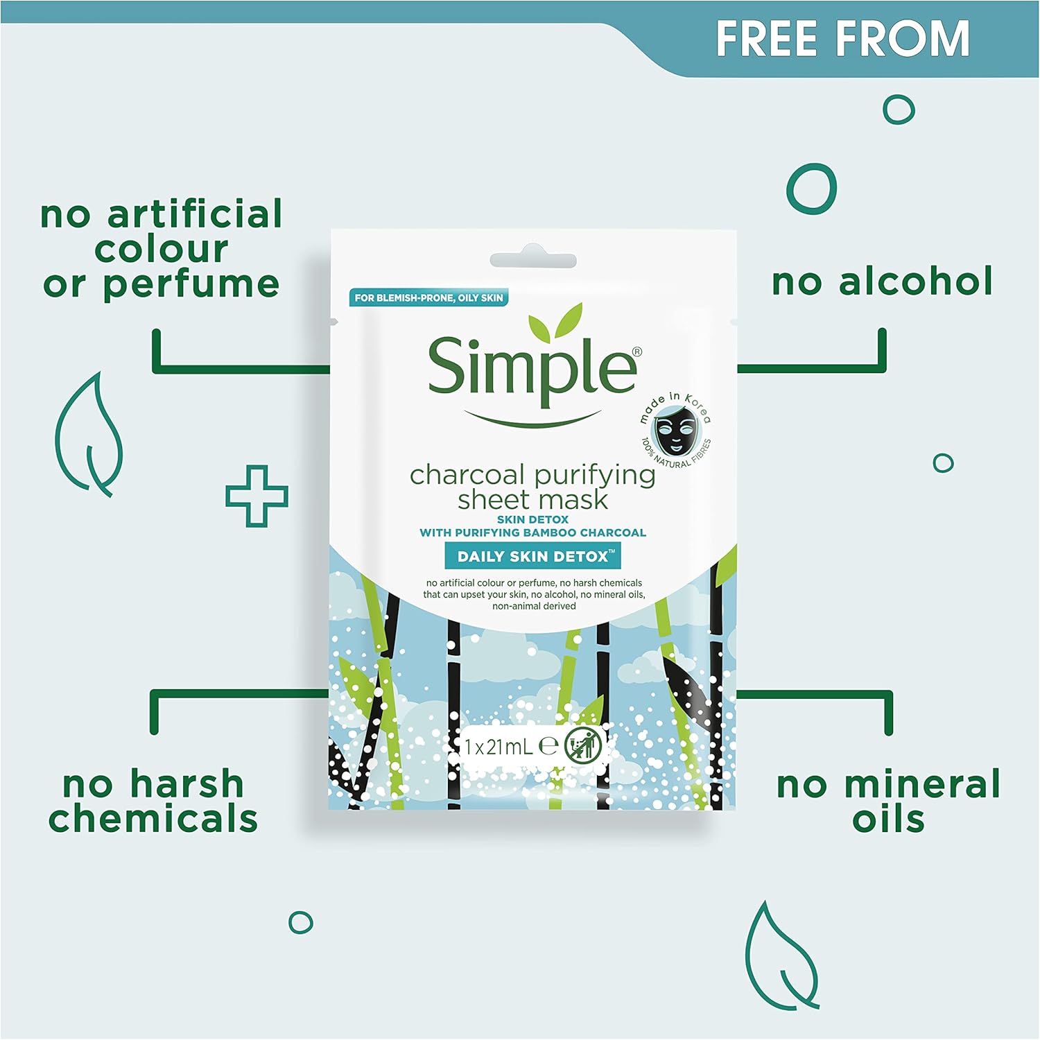 Simple- Charcoal Purifying Sheet Mask