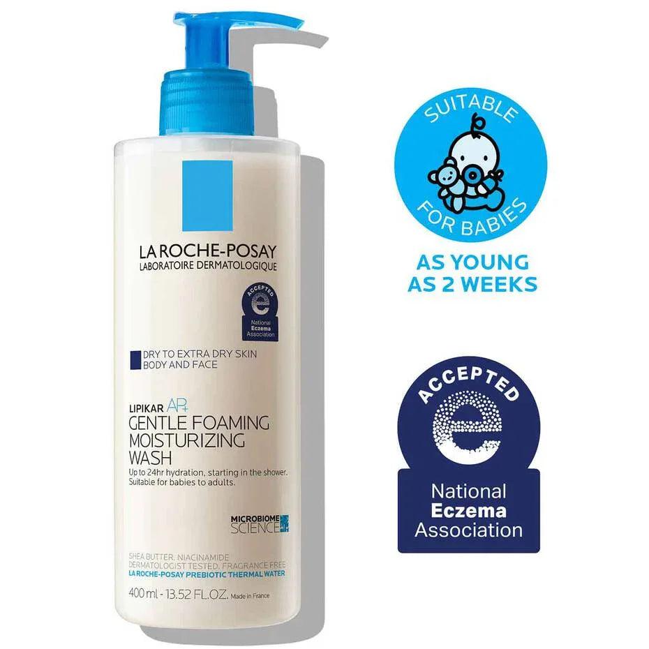 La Roche Posay- Lipikar Wash AP+ Moisturizing Body & Face Wash 400ml (EXP2025) - The Beauty League Pakistan