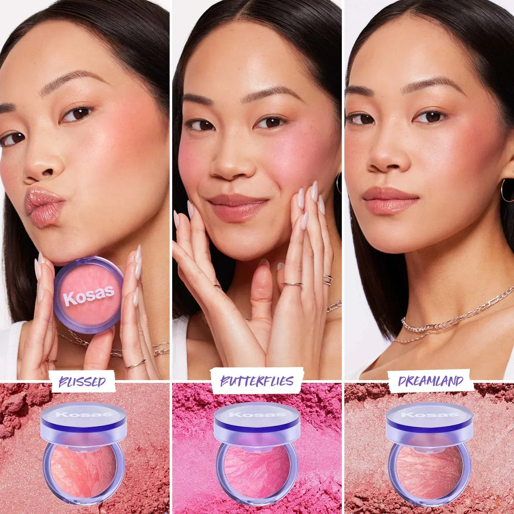 Kosas- Blush is Life Baked Dimensional + Brightening Blush- Butterflies (mini) - The Beauty League Pakistan