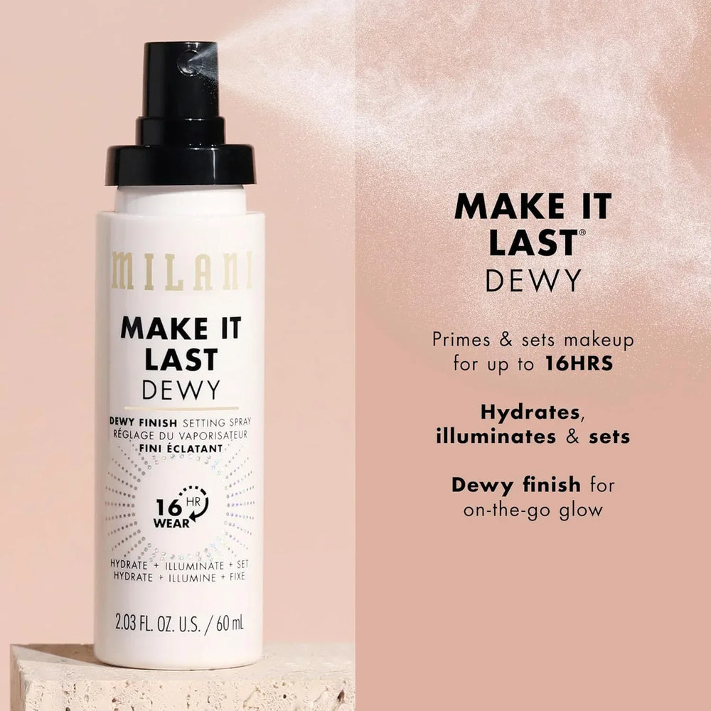 Milani Make it Last Dewy Setting Spray: Hydrate + Illuminate + Set 60ml - The Beauty League Pakistan
