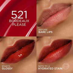 LOreal Paris- Hyaluron Tint Lip Stain and  Serum- 521 Bordeaux Please