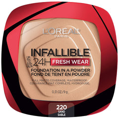 LOreal Paris- Infallible Fresh Wear Foundation In A Powder 24H Wear 220 Sand