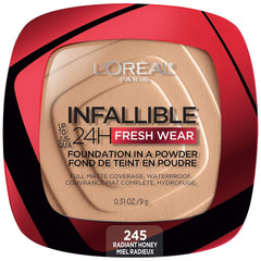 LOreal Paris- Infallible Fresh Wear Foundation In A Powder 24H Wear 245 Radiant Honey