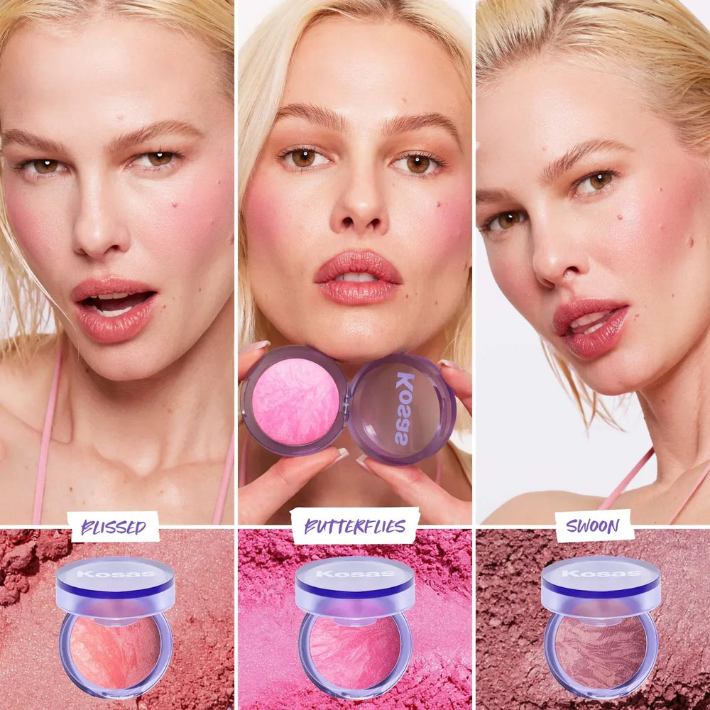 Kosas- Blush is Life Baked Dimensional + Brightening Blush- Butterflies (mini) - The Beauty League Pakistan
