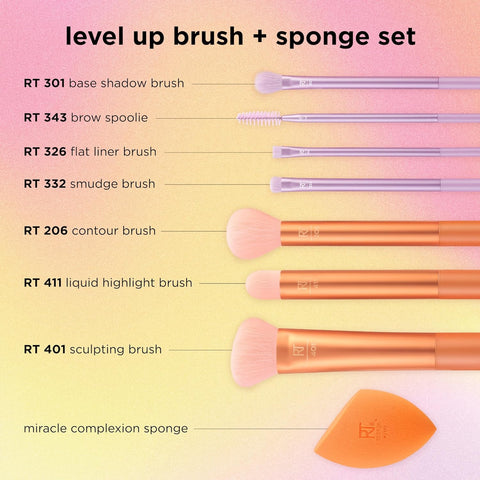 Real Techniques- Level Up Brush + Sponge Set