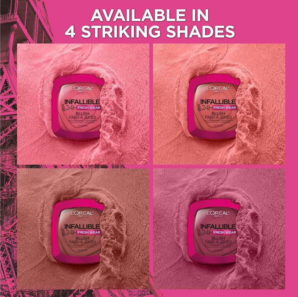Loreal Infallible Up to 24H Fresh Wear Soft Matte Blush- 05 Fearless Coral - The Beauty League Pakistan