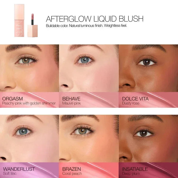 NARS Afterglow Liquid Blush- Wanderlust - The Beauty League Pakistan