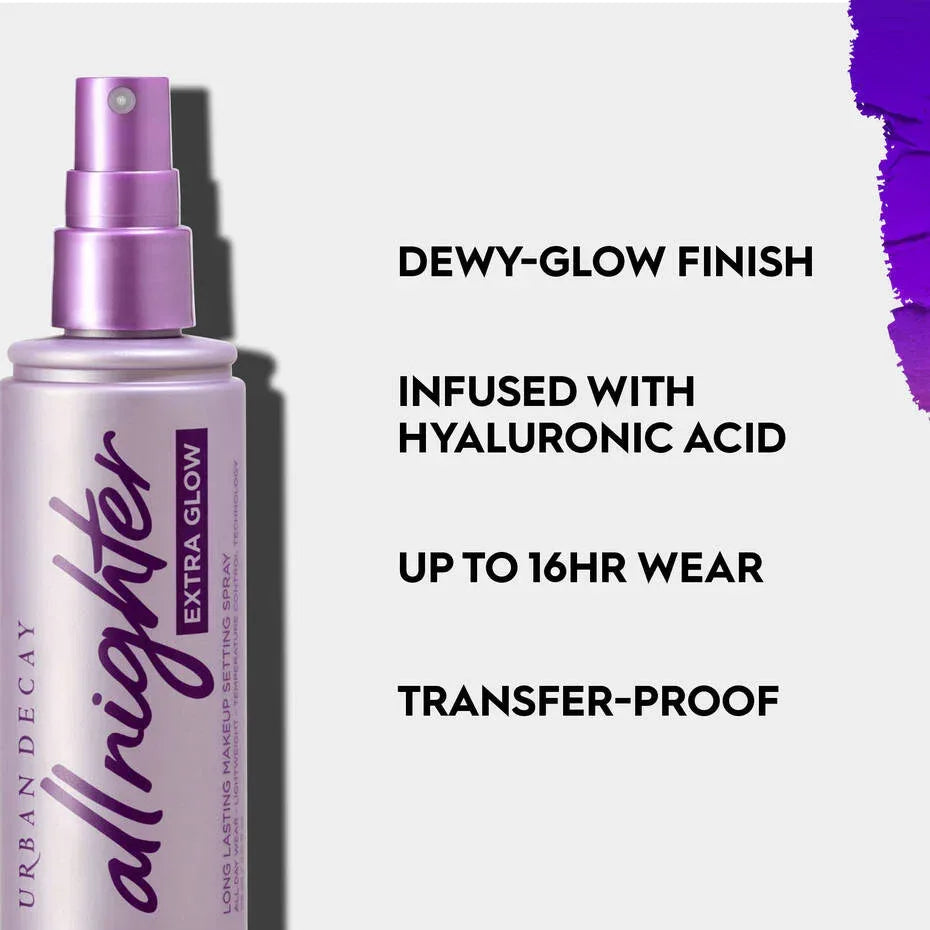 Urban Decay- All Nighter Extra Glow Dewy Setting Spray - 118ml - The Beauty League Pakistan