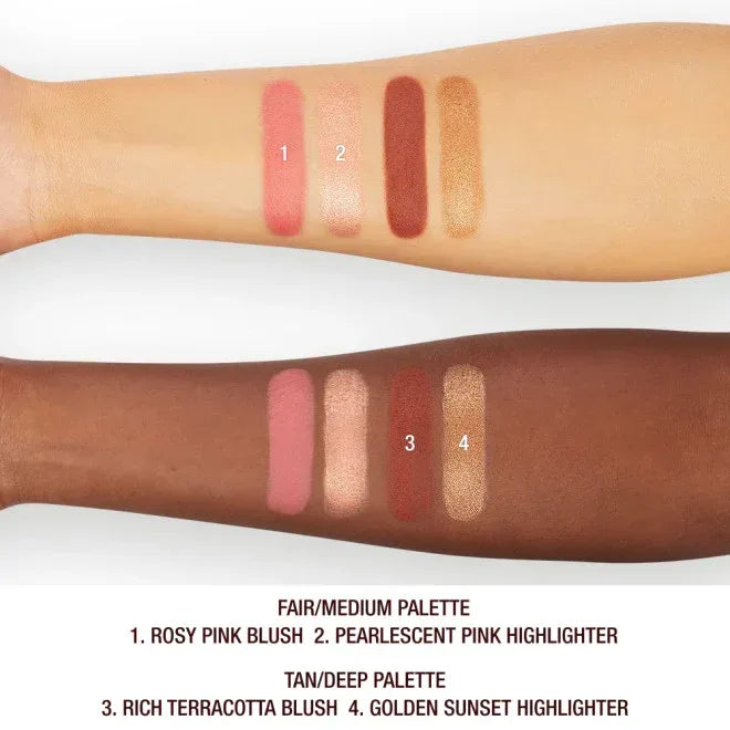 CHARLOTTE TILBURY - Mini Hollywood Blush & Glow Palette - Fair / Medium - The Beauty League Pakistan