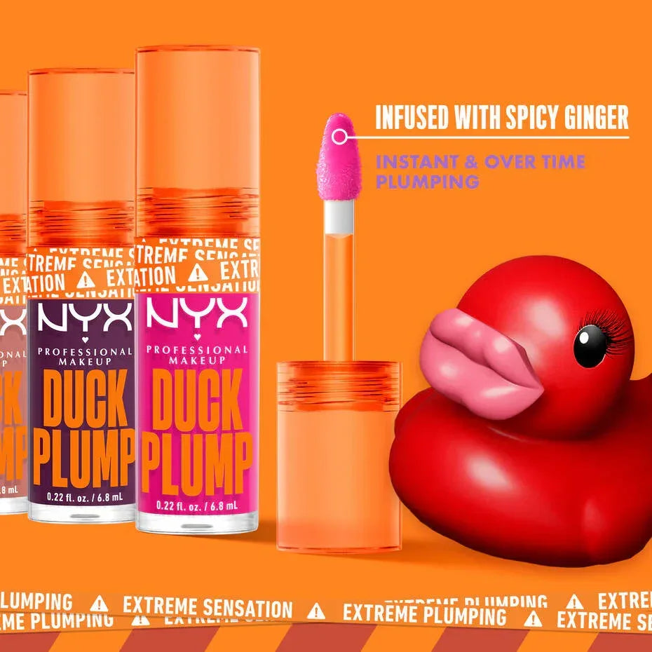 NYX-DUCK PLUMP HIGH PIGMENT PLUMPING LIP GLOSS- Strike A Rose - The Beauty League Pakistan