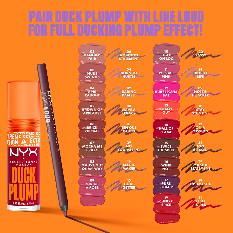 NYX-DUCK PLUMP HIGH PIGMENT PLUMPING LIP GLOSS- Bubblegum Bae