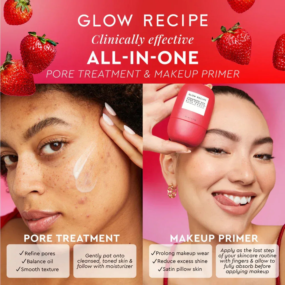 Glow Recipe Strawberry BHA Pore-Smooth Blur Drops 30ml - The Beauty League Pakistan